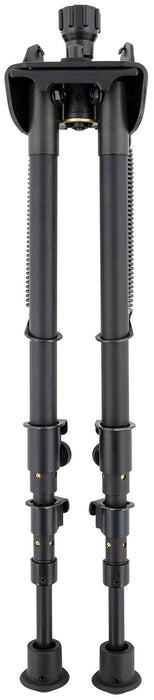 Harris Bipods S-25CP Swivel 25C Picatinny, 13.50-27", Black Steel/Aluminum, Rubber Feet