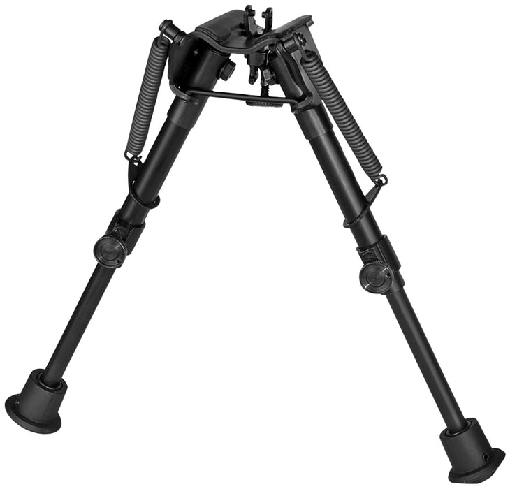 Harris Bipods 1A2-BR2 Non-Swivel BR Swivel Stud, 6-9", Black Steel/Aluminum, Self Leveling Legs, Rubber Feet (No Sling Stud Provision)