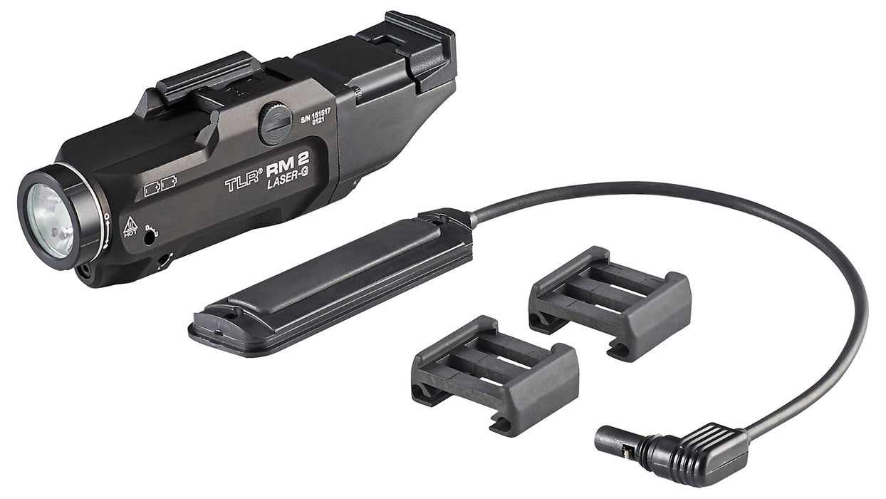 Streamlight 69453 TLR RM 2 Laser-G Rail  Mounted Tactical Lighting System  Black 1,000 Lumens White LED/Green Laser