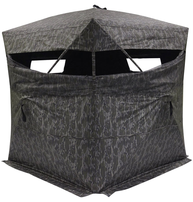 Rhino Blinds R150MBL Hybrid R150 5 Hub Mossy Oak Bottomland 150 Denier/Mesh 58" x 58" 65" High