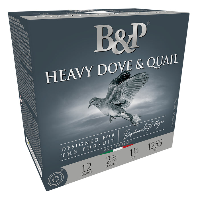 B&P 12B18D75 Dove & Quail  12 Gauge 2.75" 1 1/8 oz 7.5 Shot 25 Per Box/10 Cs