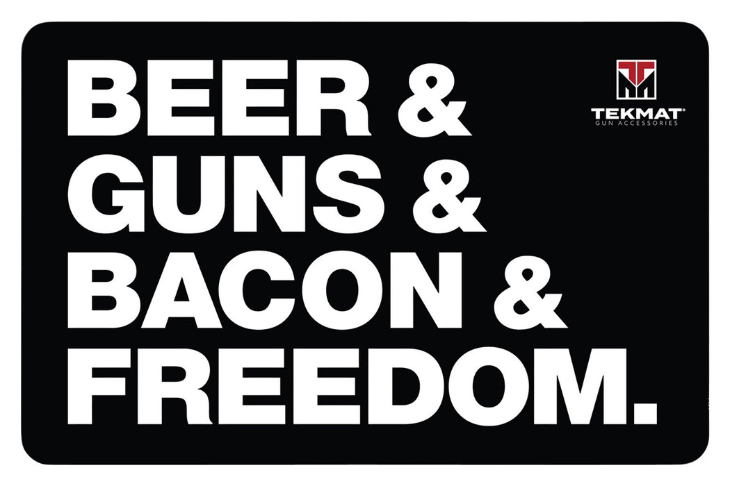 TekMat TEKR17BGBF "Beer & Guns & Bacon & Freedom" Cleaning Mat 11" x 17"