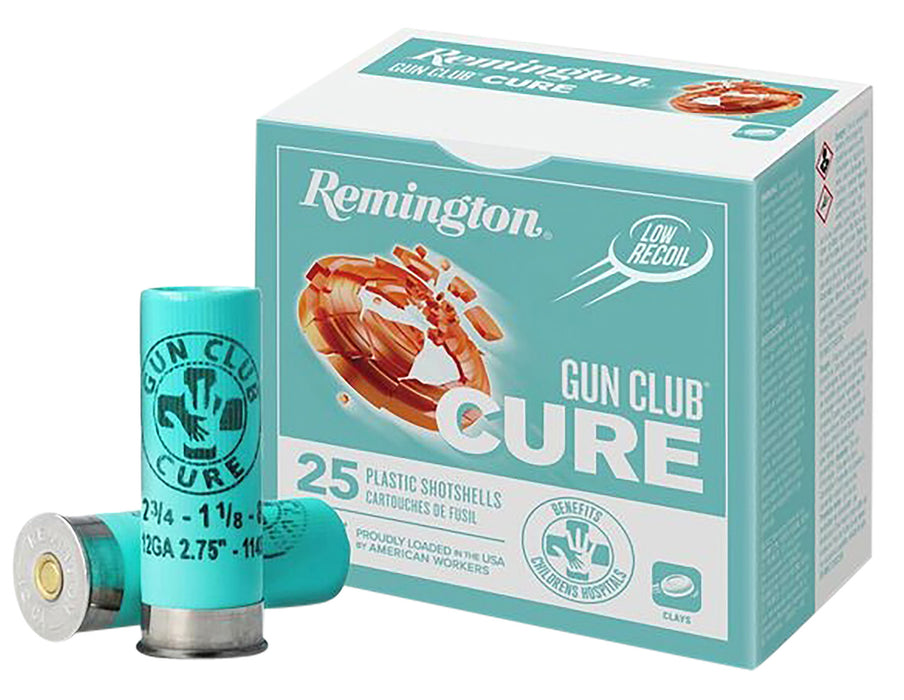 Remington Ammunition R20031 Gun Club Cure Low 12 Gauge 2.75" 1 1/8 oz Low Recoil 8 Shot 25 Bx/ 10 Cs