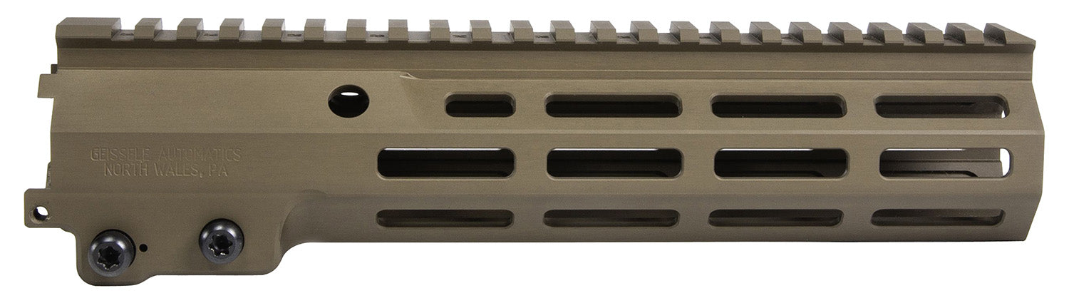 Geissele Automatics 05651S Super Modular Rail MK16 9.50" M-LOK, Desert Dirt Aluminum for AR Platform, Barrel Nut Included