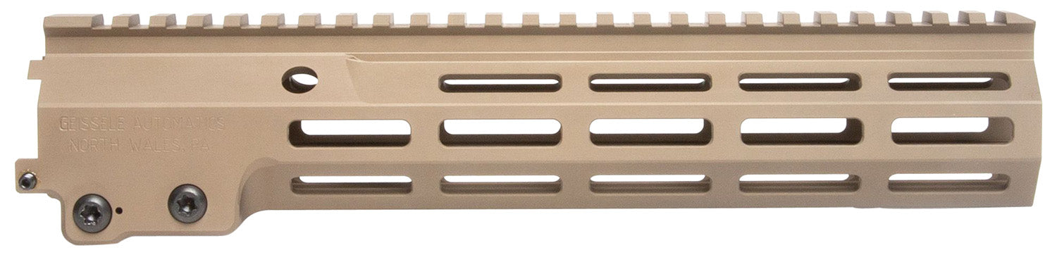 Geissele Automatics 051073S Super Modular Rail MK16 10.50" M-LOK, Desert Dirt Aluminum for AR Platform, Barrel Nut Included