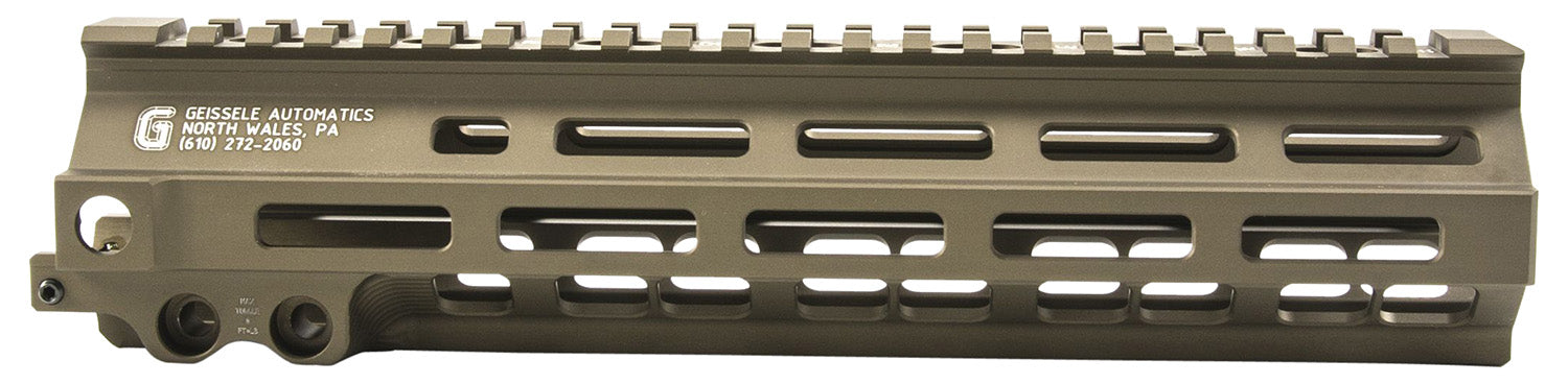 Geissele Automatics 05284S Super Modular Rail MK8 9.30" M-LOK, Desert Dirt Aluminum for AR Platform, Barrel Nut Included