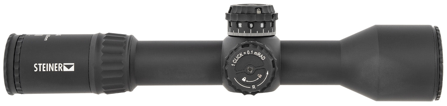 Steiner 5116 T6Xi  Black 2.5-15x 50mm 34mm Tube Illuminated SCR Mil Reticle First Focal Plane Features Throw Lever