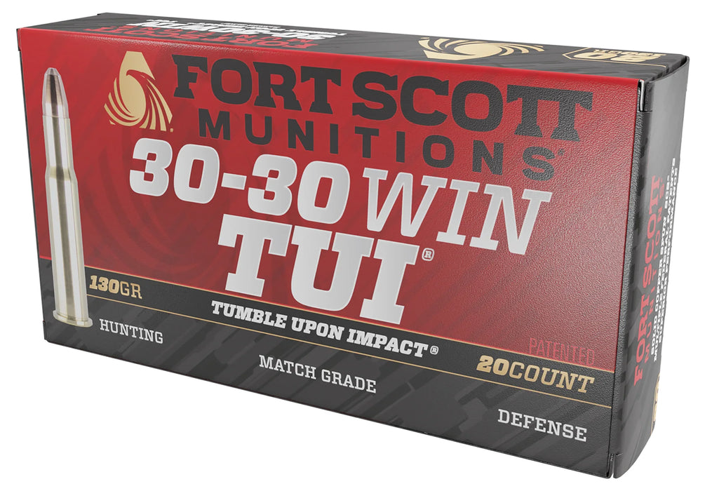 Fort Scott Munitions 3030130SCV Tumble Upon Impact (TUI)  30-30 Win 130 gr 2393 fps Solid Copper Spun (SCS) 20 Bx/25 Cs