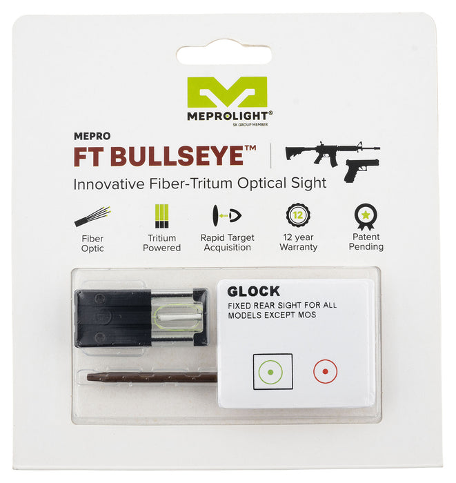 Meprolight USA 631023108 FT Bullseye Rear Sight  Black | Green Tritium/Fiber Optic