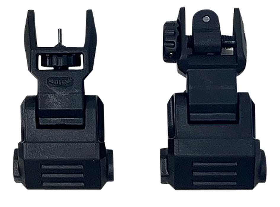 NcStar VG166 Picatinny Low Profile Front and Rear Sight Set  Black Polymer