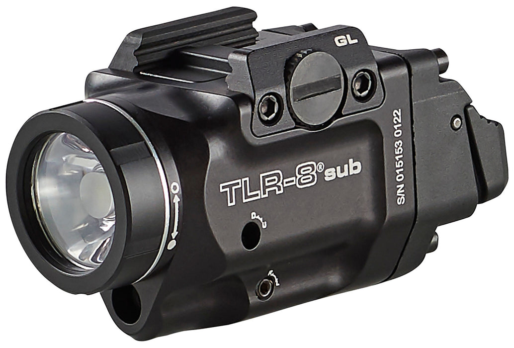 Streamlight 69411 TLR-8 Sub Gun Light with Red Laser  Black Anodized 500 Lumens White LED Glock 43X