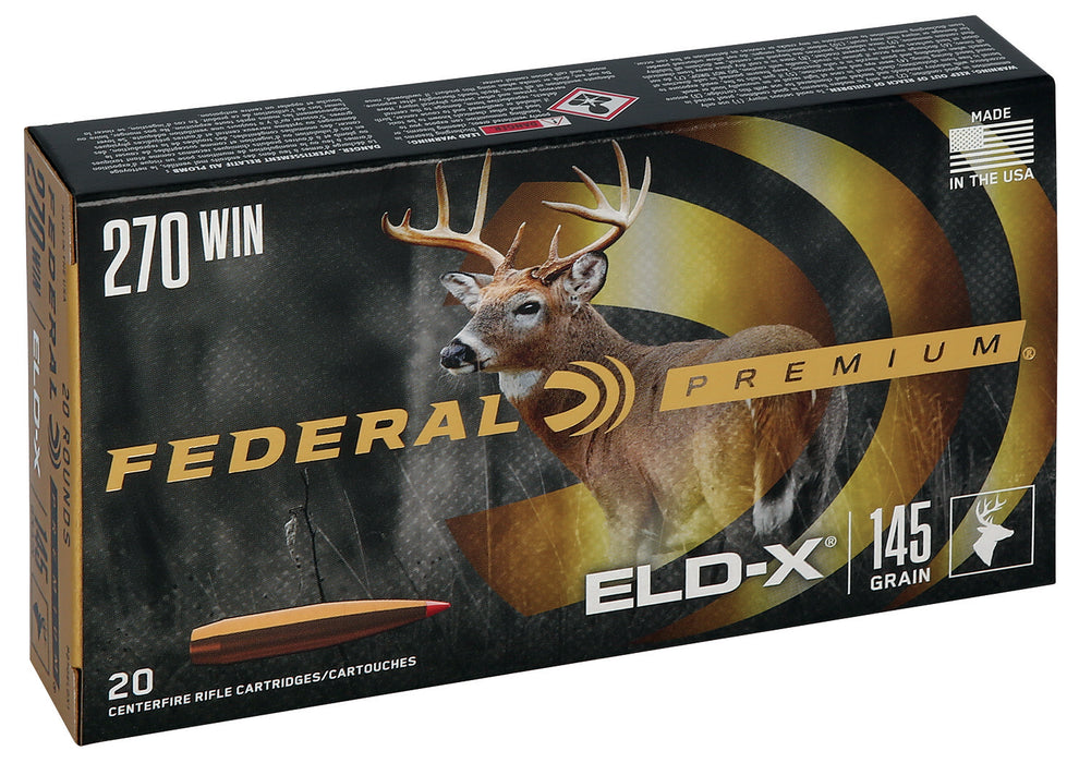 Federal P270ELDX1   270 Cal 145 gr Extremely Low Drag-eXpanding (ELD-X) 20 Per Box/10 Cs