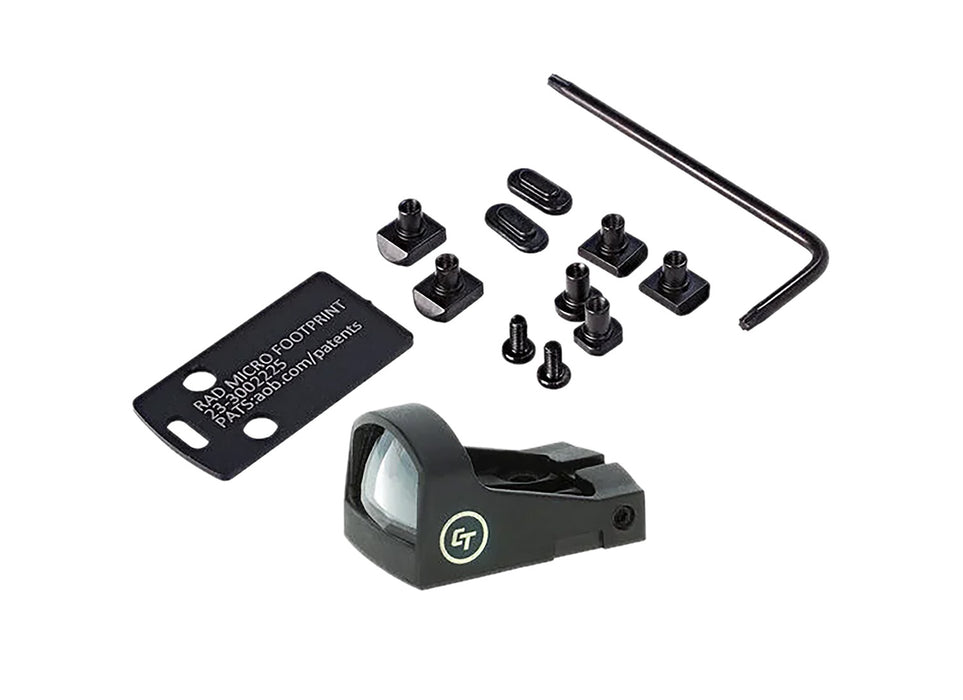 Crimson Trace 0130000201 CTS-1520 Combo Kit Limited Edition Matte Black 1x 3.25 MOA Red Dot Reticle,  Compatible w/Glock,  S&W M&P