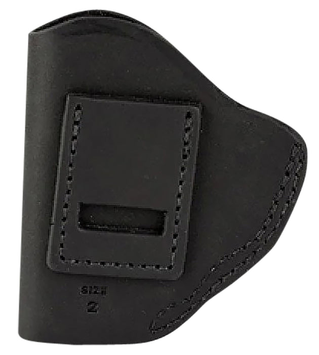 Uncle Mikes-leather(1791) UMIWB2MBLA Inside the Waistband  IWB Size 02 Matte Black Leather Belt Clip Fits Small Frame Revolver Right Hand