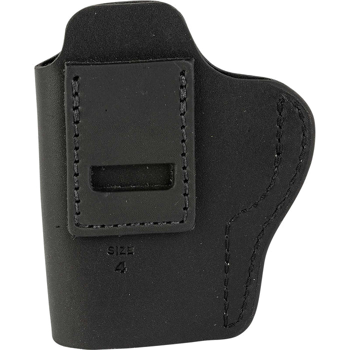 Uncle Mikes-leather(1791) UMIWB4MBLA Inside the Waistband  IWB Size 04 Matte Black Leather Belt Clip Fits Glock 17/19, Right Hand