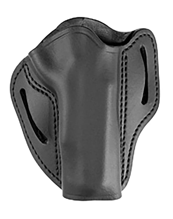 Uncle Mikes-leather(1791) UMOWB3MBLR Outside The Waistband Holster OWB Size 03 Matte Black Leather Belt Slide Fits 1911 5" Right Hand