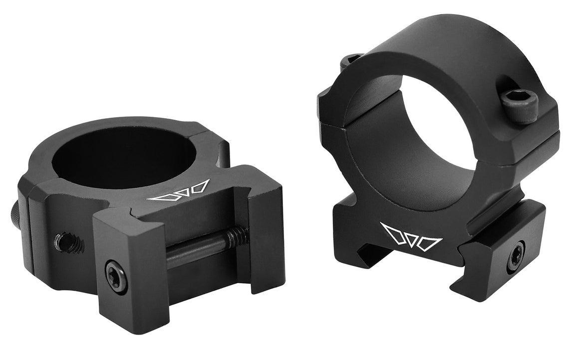 Warne V601M Horizontal Rings Vapor Matte Black 1" Medium 0 MOA