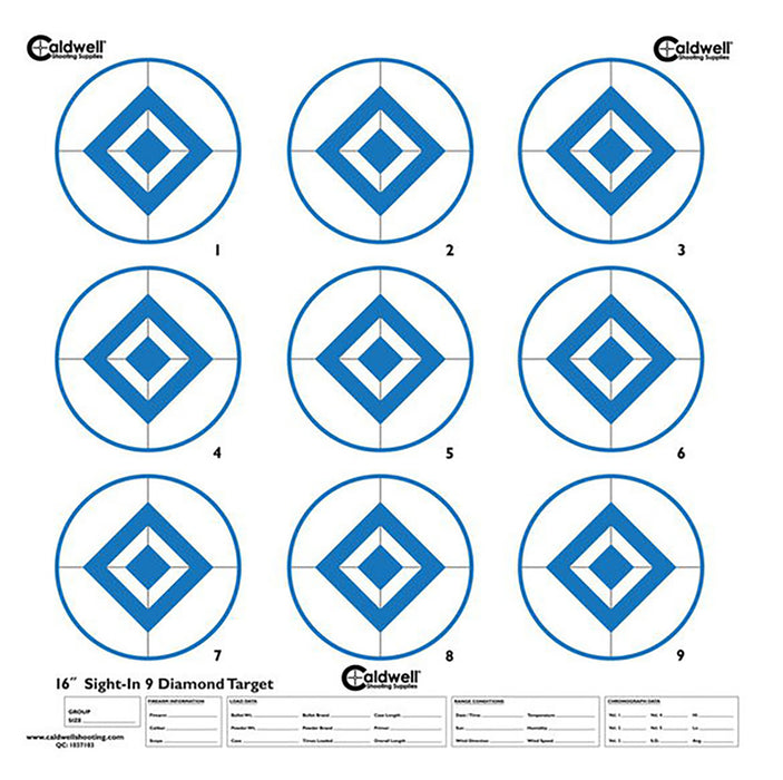 Caldwell 1175519 Diamond  Self-Adhesive Recycled Paper Universal 16" Blue/White 10 Pack