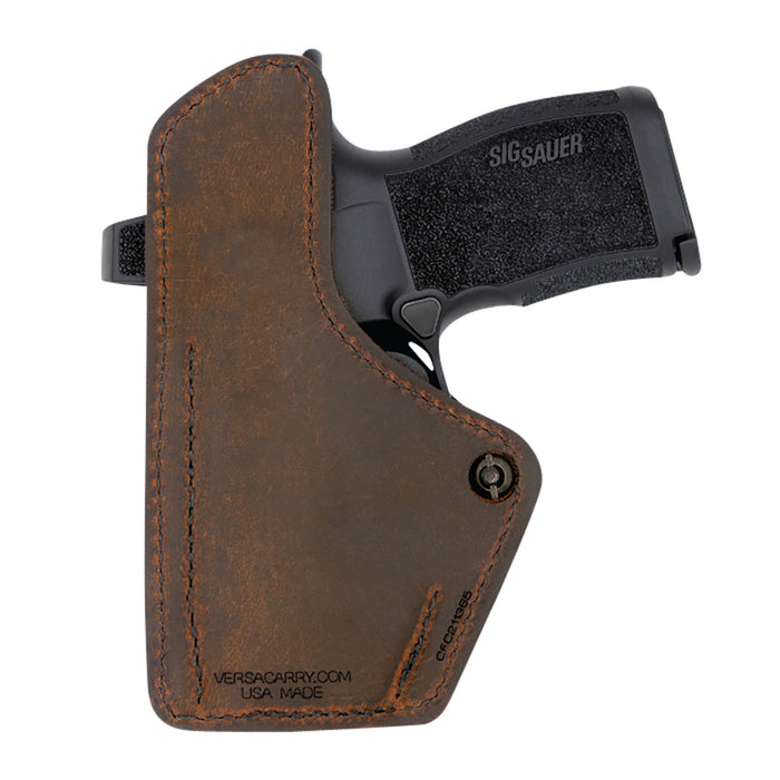 Versacarry 1CC2621G19 Compound Custom IWB Brown Polymer Belt Clip Fits Glock 19 Right Hand