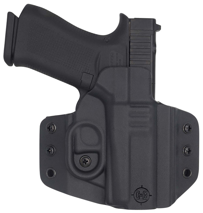 C&G Holsters 0060100 Covert  OWB Black Kydex Belt Loop Glock 43/43X/MOS