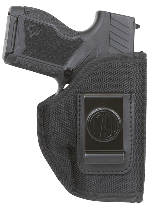 1791 Gunleather PNIWB1BLKL Premium Nylon  IWB Size 01 Black Ballistic Nylon Belt Clip Left Hand