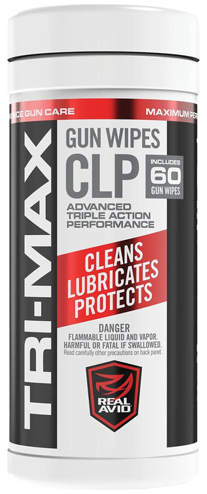 Real Avid AVCLPW-C60 Tri-Max CLP Gun Wipes-Canister