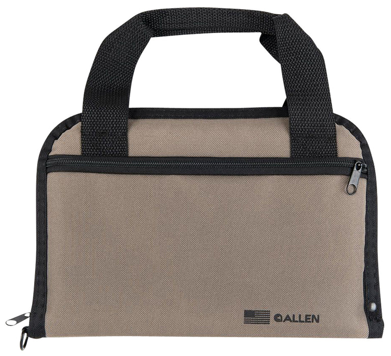 Allen 3644 Pistol Tote  Taupe Endura w/Exterior Pocket 11.50" Long Lockable Holds 1 Handgun