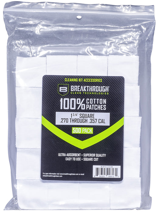 Breakthrough Clean BTCPS134500 Square Patches 270/357 Cal 1.75" 500 pieces