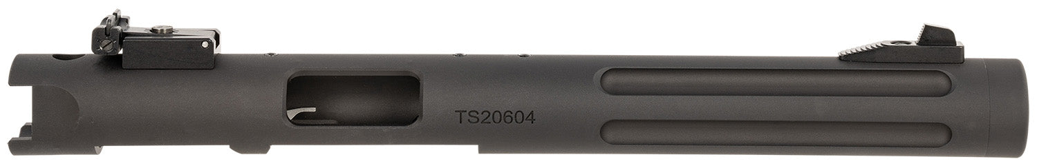 Tactical Solutions PL6TEMBRF Pac-Lite Barrel 22 LR 6" Threaded & Fluted, Drilled & Tapped, Adj. Sights, Black Anodized for Ruger Mark I/II/III & 22/45