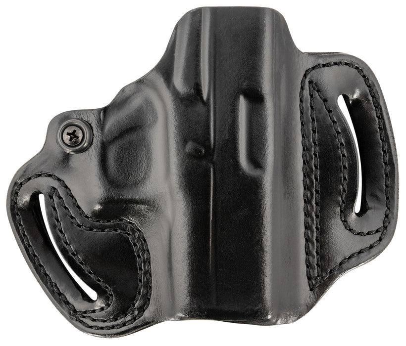 DeSantis Gunhide 086BA8BZ0 Mini Slide  OWB Black Leather Belt Slide Fits Glock 43/43x/48 Belt 1.75" Wide Black Hand