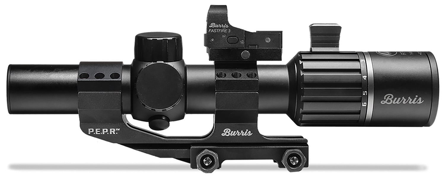 Burris 200475 RT-6 Tactical Kit Matte Black 1-6x24mm 30mm Tube Illuminated Ballistic 5X Reticle Includes FastFire 3 & P.E.R.P. Mount