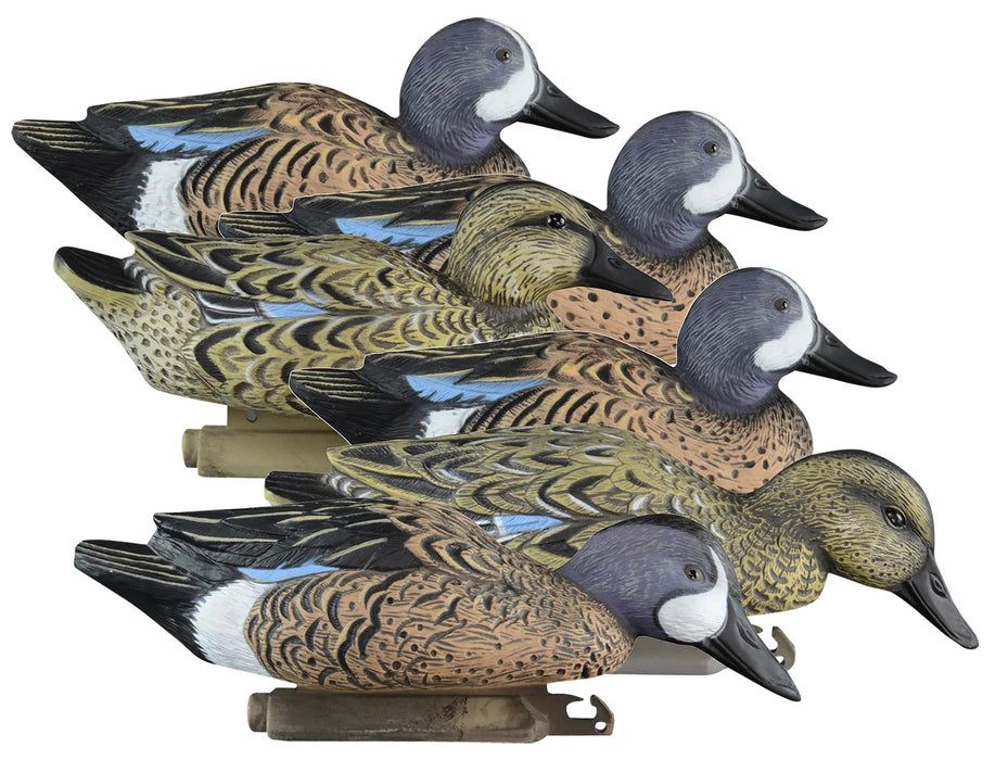 Higdon Outdoors 19953 Standard  Blue Wing Teal Species Multi Color Foam Filled 6 Pack