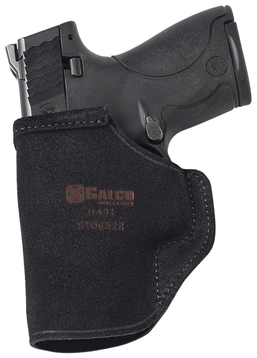 Galco STO858B Stow-N-Go  IWB Black Leather Belt Clip Fits S&W M&P 380EZ Right Hand