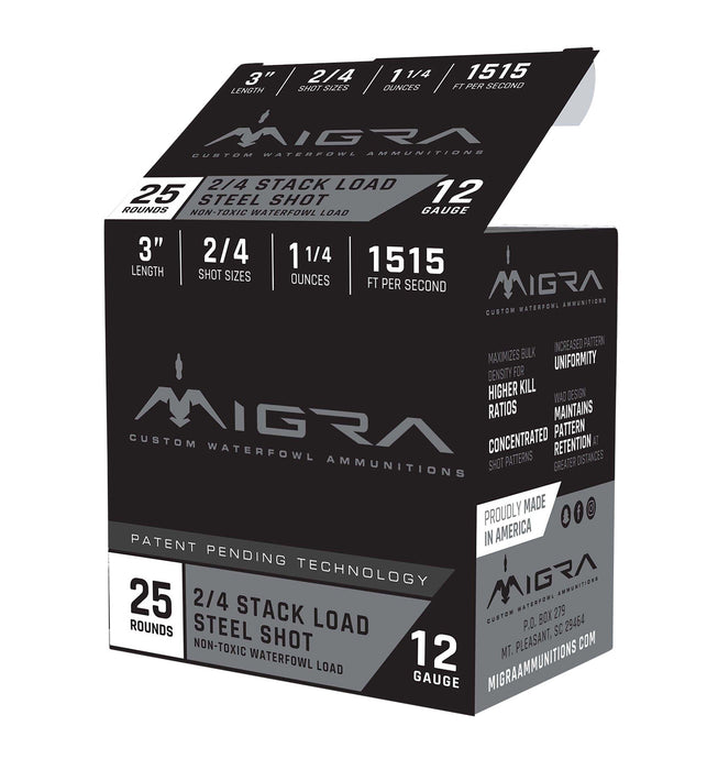 Migra Ammunitions M12S46   12 Gauge 3" 1 1/4 oz 4,6 Shot 25 Per Box/ 10 Cs