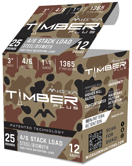 Migra Ammunitions M12SB46   12 Gauge 3" 1 1/2 oz 4,6 Shot 25 Per Box/ 10 Cs