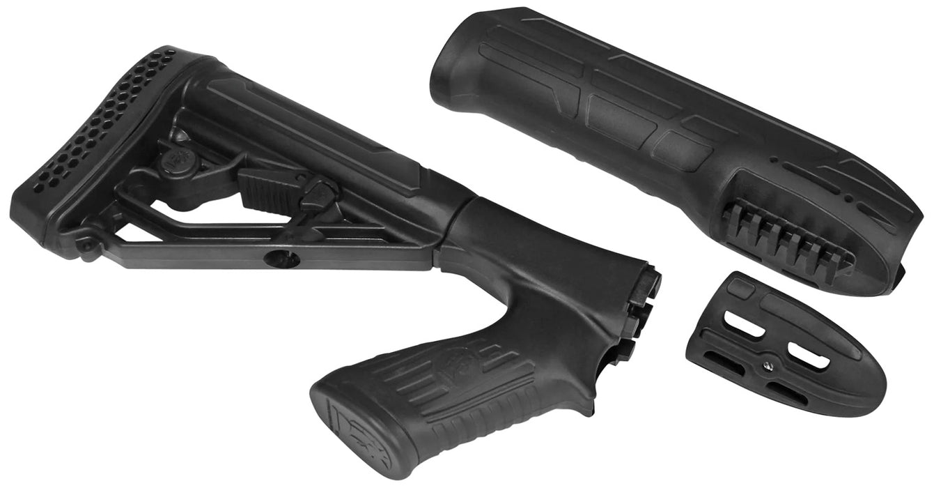 ADAPTIVE TACTICAL AT02000 EX Performance Stock & Forend Black Synthetic, Fits Remington 870 12 Gauge