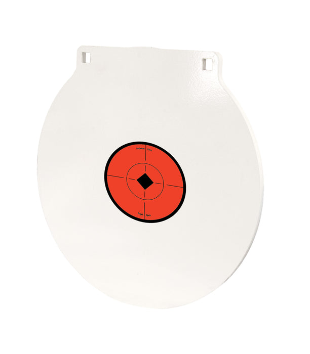 Birchwood Casey RND12 Round Steel Target Plate 12" Centerfire Rifle/Handgun Target Black/Red/White NM500 Steel Hanging