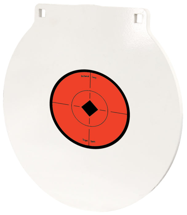 Birchwood Casey RND6 Round Steel Target Plate 6" Centerfire Rifle/Handgun Target Black/Red/White NM500 Steel Hanging