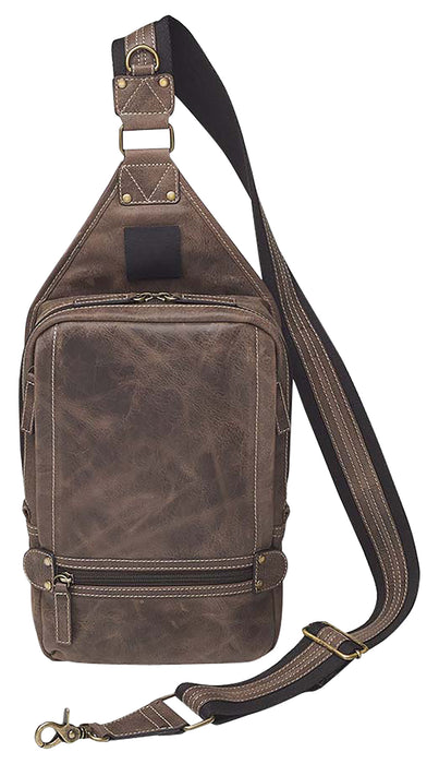 Gun Tote'n Mamas/Kingport GTMCZY108 Sling Backpack  Brown Leather Includes Standard Holster