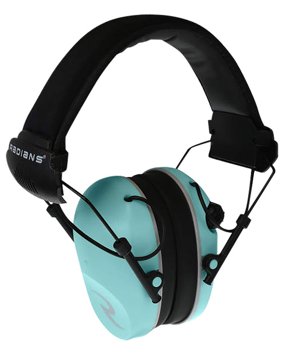 Radians R3220ECS R3200 Dual Mic Electronic Muff 23 dB Over the Head Aqua Blue