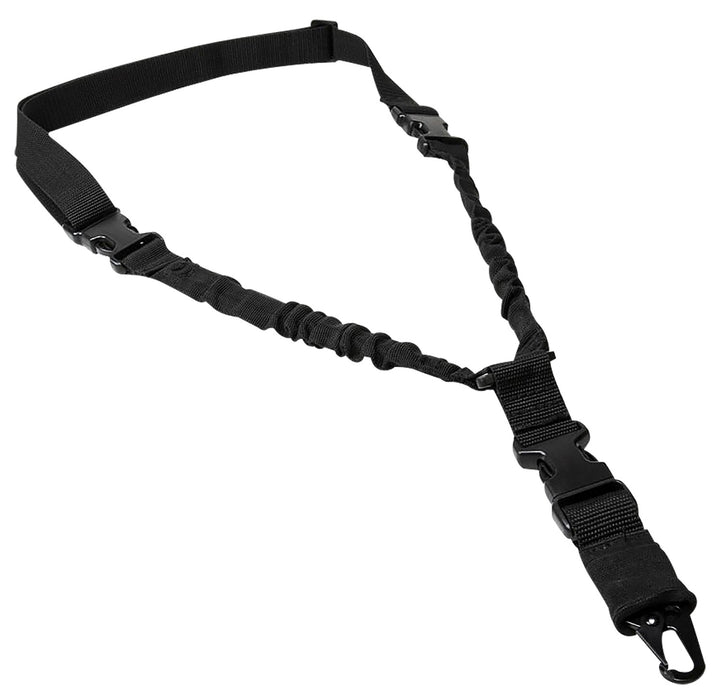 NcStar ADBS1PB Single Point Sling Deluxe Black Nylon 30"-38" Adjustable Bungee