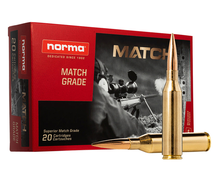 Norma Ammunition 20174602 Dedicated Precision Golden Target Match 300 Norma Mag 230 gr Hollow Point Boat-Tail (HPBT) 20 Per Box/ 10 Cs