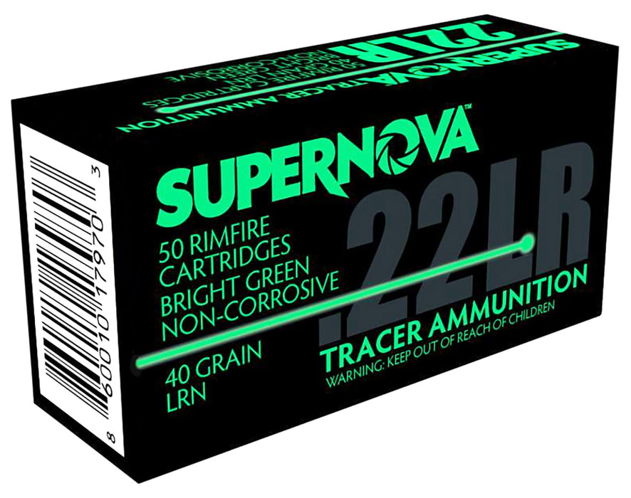 Piney Mountain Ammunition PMSN22LRG Green Tracer Non Corrosive 22 LR 40 gr Lead Round Nose (LRN) 50 Per Box/ 10 Cs