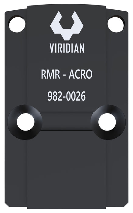 Viridian 9820026 RFX45 RMR Mounting Adapter  Black Anodized