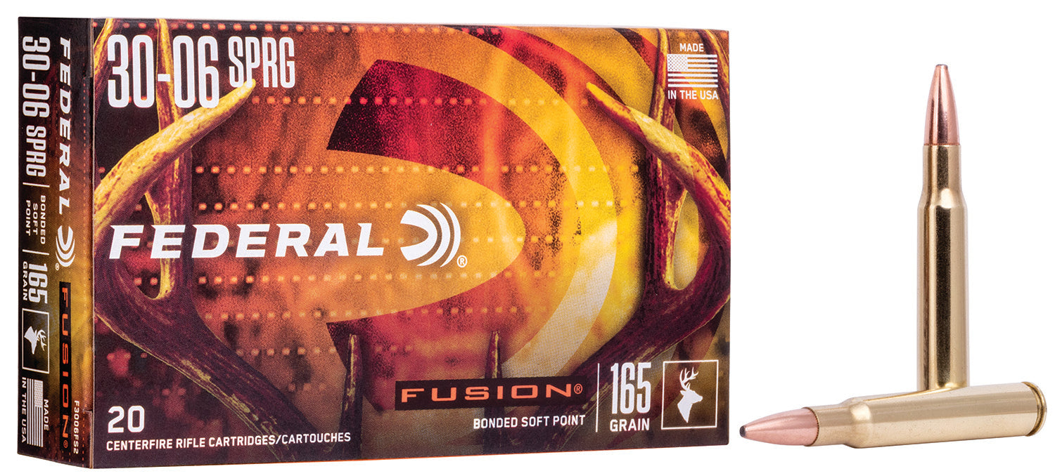 Federal F3006FS2 Fusion  30-06 Springfield 165 gr Fusion Soft Point 20 Per Box/10 Cs