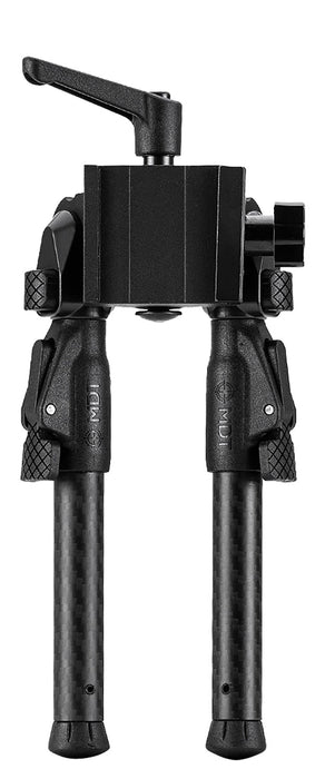 Mdt Sporting Goods Inc 105561BLK GRND-POD  Black 4.50"-9" Carbon Fiber/Aluminum, Adj. Throw Lever, 4 Leg Postitions, Fits ARCA Rail & RRS Dovetail