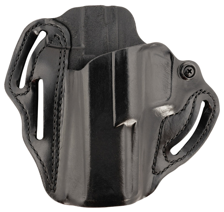 DeSantis Gunhide 002BB0XZ0 Speed Scabbard  OWB Black Leather Belt Slide Fits 4.50" Barrel Left Hand