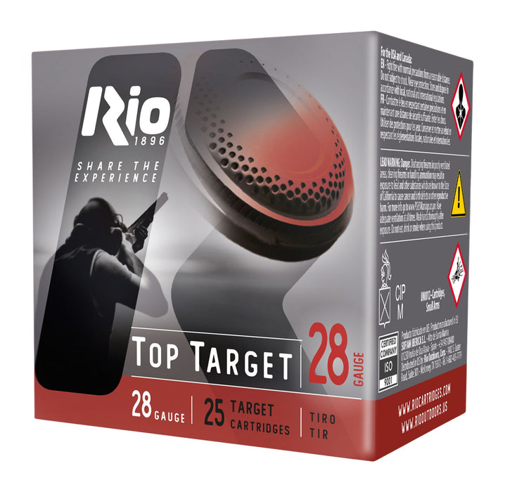 Rio Ammunition RC288 Top Target  28 Gauge 2.75", 3/4 oz 8 Shot, 25 Per Box/10 Cs