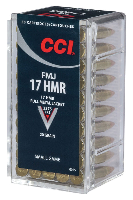 CCI 0055 Gamepoint  17 HMR 20 gr Full Metal Jacket (FMJ) 50 Per Box/40 Cs