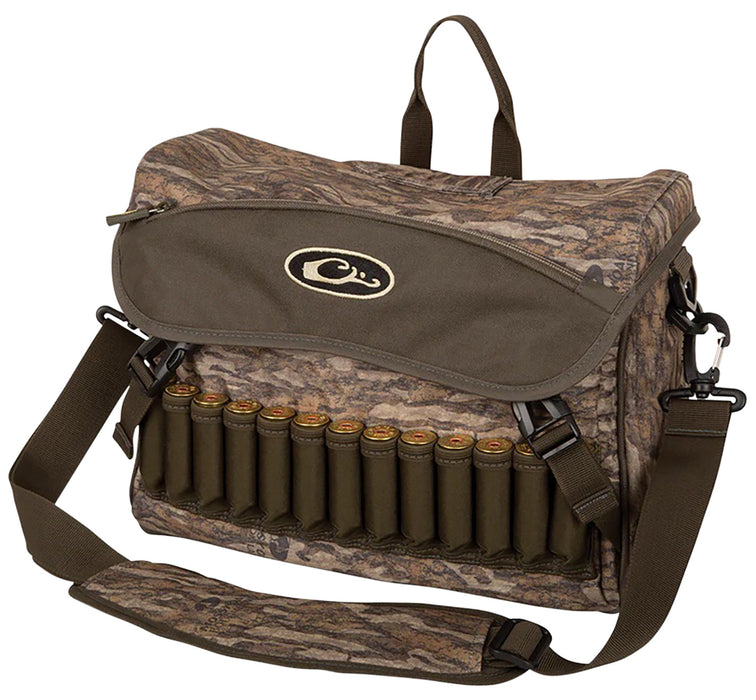 Drake Waterfowl DA1040006 Shoulder Bag 2.0 Mossy Oak Bottomland, 6 Storage Pockets, Exterior Storage & Shell Loops, Choke Tube Sleeves, Adj. Shoulder Strap